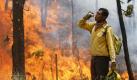 Kurze Pause: Ein Feuerwehrmann löscht erst mal seinen Durst, bevor er sich dem Waldbrand in La Primavera, Guadalajara, Mexiko zuwendet. Foto Ulisses Ruiz Basurto Foto: dpa