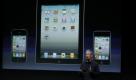 Apple CEO Tim Cook talk about iTouch, iPhone and iPad during announcement at Apple headquarters in Cupertino, Calif., Tuesday, Oct. 4, 2011. (AP Photo/Paul Sakuma) Foto: dapd