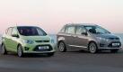 Zehn Karosserievarianten wird es vom neuen Ford Focus geben. Demnächst starten die zwei Kompaktvans: C-Max (links) und Grand C-Max. Foto: pi