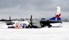 A Polish cargo plane, which has made an emergency landing on a frozen lake near the capital due to landing gear and engine problems, is seen on Thursday, March 18, 2010. One of the six crew members suffered minor injuries as the Antonov AN26 turboprop aircraft en route from Finland to Estonia landed on the ice of Lake Ulemiste. (AP Photo/NIPA) 

Cargo plane forced to land on frozen Estonian lake

(AP) – 1 hour ago

TALLINN, Estonia — Estonian authorities say a Polish cargo plane has made an emergency landing on a frozen lake near the capital due to landing gear and engine problems.

Economy Ministry spokesman Kalev Vapper says one of the six crew members suffered minor injuries as the Antonov AN26 turboprop aircraft en route from Finland to Estonia landed on the ice of Lake Ulemiste.

Vapper says the plane was preparing to land Thursday at Tallinn's airport when the crew noticed one part of the landing gear would not lower. One of the engines then started to malfunction on the plane's second approach, and the crew decided to make an emergency landing on the iced-over lake.

Estonian authorities say they will investigate the incident.

THIS IS A BREAKING NEWS UPDATE. Check back soon for further information. AP's earlier story is below.

TALLINN, Estonia (AP) — Estonian authorities say a Polish cargo has made an emergency landing on a frozen lake near the capital due to landing gear and engine problems.

Economy Ministry spokesman Kalev Vapper says one of the six crew members suffered minor injuries as the AN26 aircraft en route from Finland to Estonia landed on the ice of Lake Ulemiste.

Vapper says the plane was preparing to land Thursday at Tallinn's airport when the crew noticed one part of the landing gear would not lower. One of the engines then started to malfunction on the plane's second approach, and the crew decided to make an emergency landing on the iced-over lake.

Estonian authorities say they will investigate the incident. Foto: AP