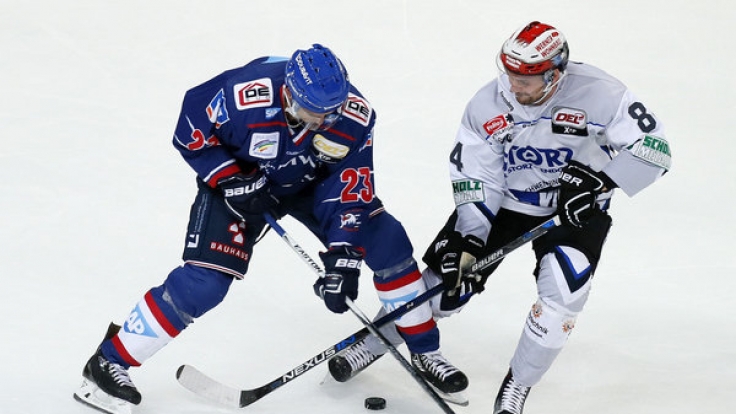 Schwenninger Wild Wings trafen auf Adler Mannheim beim DEL Eishockey Winter Game 2017 am 7. Januar.