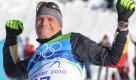 Tobias Angerer bejubelt seine Silbermedaille. Foto: ddp