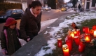 Vor dem Haus von Kardelens Familie in Paderborn haben Nachbarn Kerzen aufgestellt. Foto: dpa