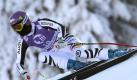 Maria Höfl-Riesch belegte im Riesenslalom in Soldeu den dritten Platz. Foto: Karl-Josef Hildenbrand Foto: dpa