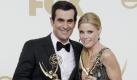 Julie Bowen aus Modern Familiy bekam einen Emmy als beste Comedy-Darstellerin - und trug dabei eine Art Leoprint-Robe. Geschmackssache. Foto: dapd