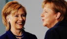 Hillary Clinton besucht die Bundeshauptstadt im Rahmen der Feierlichkeiten im Gedenken an den Mauerfall am 9. November 1989.
 Foto: dpa