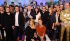 Stefan Raab und Johanna Klum inmitten der Musiker des Bundesvision Song Contests 2011. Foto: Pro7