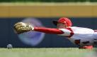 Der japanische Baseballspieler Koutaro Kamikura macht sich ganz lang um den Ball im Spiel Japan gegen Taiwan zu erwischen. Am Ende gewann Japan das Spiel des International Championchip in den USA.


 Foto: ap