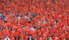 30.000 Chinesen proben für die Feiern zu 60-Jahre-China im Tiexi Stadium in Shenyan, im Nordosten Chinas. Foto: ap