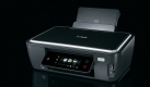 Der Lexmark Interact bietet sich besonders für Text- und Schwarzweiß-Drucke an und kann mit einer neuartigen iPhone-artigen Bedienung punkten. Er kostet aber auch rund 220 Euro, die Druckkosten sind nur mit den großen XL-Patronen niedrig. Doppelseitiger Druck ist  mit etwas Versatz  möglich, Fotodrucke haben aber deutliche Mängel. Die Texterkennung geht in Ordnung, der Kopiermodus auch. Laut und stromhungrig. Foto: Lexmark