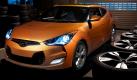 Auf der Detroit Motor Show präsentierte der koreanische Autobauer Hyundai mit stolz sein neues Coupé: den Hyundai Veloster. Foto: pi