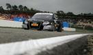 Timo Scheider fährt mit seinem Audi auf dem Hockenheimring im 9. Saisonlauf der Deutschen Tourenwagen Masters (DTM) 2010 in die Boxengasse. Er landete nach Di Resta auf Rang Zwei. Foto: dpa