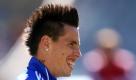 In der Slowakei interpretiert man den Beckham-Look etwas anders. Wer Marek Hamsik zu dieser Frisur geraten hat, gehört wohl nicht zu den großen Hairstylisten dieser Welt. Tendenz: uncool
 Foto: dpa