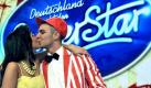 Sarah Engels (l) und Pietro Lombardi stehen im Finale der RTL-Castingshow Deutschland sucht den Superstar. Foto: dpa