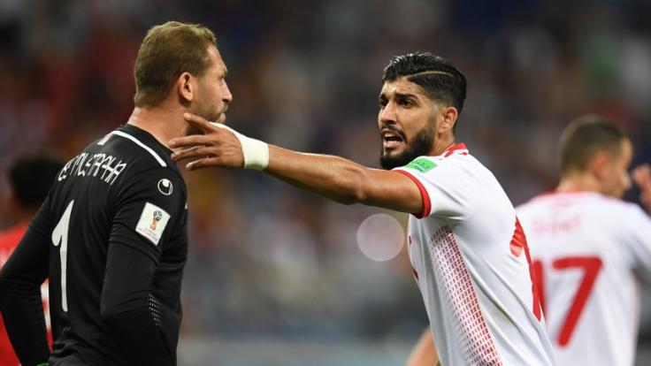 Beim WM-Spiel England - Tunesien mussten sich die Spieler auch gegen Mückenschwärme wehren.