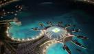 Allein vier der Arenen sollen in Doha gebaut werden. Hier ist ein Entwurf des Doha Port Stadiums in Katar zu sehen. Foto: dpa