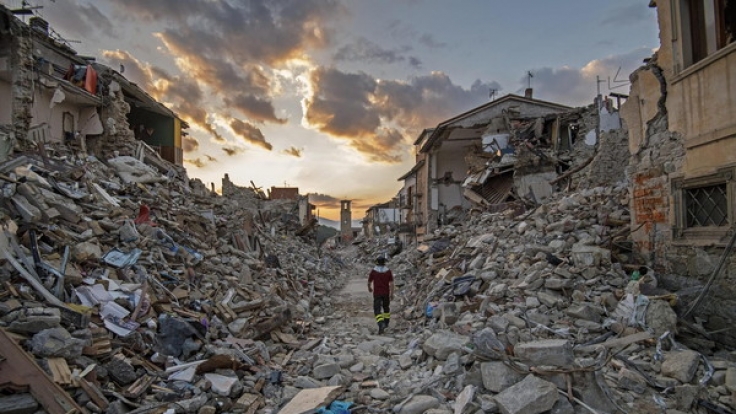 Der kleine Ort Amatrice war von dem schweren Erdbeben in Mittelitalien besonders schwer betroffen.