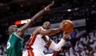 Die Miami Heat haben durch einen 97:87 Erfolg in Spiel fünf gegen die Boston Celtics das Finale der Eastern Conference erreicht. Ausschlaggebend war ein 16:0 Lauf innerhalb der letzten vier Minuten der Partie, wobei vor allem Superstar LeBron James zum Go-to-Guy avancierte und die letzten zehn Punkte der Miami Heat im Alleingang erzielte. Foto: dapd