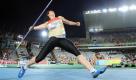 ... Linda Stahl, die den Speer auf 66,81 Meter warf und damit die Goldmedaille holte! Ein sensationelles Resultat für die junge Leverkusenerin. Foto: dpa