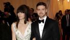 Jessica Biel (in Prada) und Justin Timberlake Arm in Arm beim Met Ball 2012. Foto: Justin Lane Foto: dpa