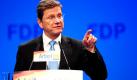 Der Parteivorsitzende Guido Westerwelle spricht am Sonntag (25.04.2010) auf dem Bundesparteitag der FDP in Köln. Der FDP-Bundesparteitag findet vom 24.-25. April statt. Foto: Bernd Thissen dpa/lnw +++(c) dpa - Bildfunk+++ Foto: dpa