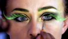A model has her make up done at an artistic and creative showcase presented by french designer Eric Tibusch and Make Up For Ever during the Paris Fashion Week in Paris, France, 06 October 2007. Last day of the Fashion week will be 07 October. EPA/LUCAS DOLEGA +++(c) dpa - Bildfunk+++ Foto: dpa