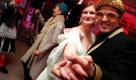 Visitors dressed in fancy costumes dance at the so-called 'Ball of the Bad Taste' in Vienna, early Friday 12 February 1999, parallel to the Vienna Opera Ball attended by Austria's elite. Foto: dpa