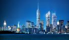 Manhattans künftige Sykline: Majestätisch ragt er in den Himmel, Turm Nummer eins des neuen World Trade Centers. Nach den Anschlägen vom 11. September 2001 saß der Schock der Amerikaner tief. Doch auch ihr Aufbauwille war groß. Foto: dbox