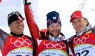 Bei Olympia 2006 in Turin holt sich der mittlerweile an Asthma leidende Salzburger (l) Silber im Super-G und Bronze im Riesentorlauf. Foto: dpa