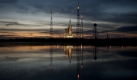 Eine Rakete der Nasa ist bereit zum Abschuss. Die US-Weltraumbehörde wird die Ares I-X-Rakete heute in Cape Canaveral, Florida, testen. Foto: ap