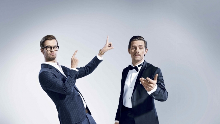 Joko Winterscheidt (links) und Klaas Heufer-Umlauf suchen