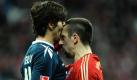 Für Missstimmung sorgte nur Franck Ribéry (rechts), der sich wegen Unbeherrschtheiten gegen den Kölner Abwehrmann Henrique Sereno in der 33. Minute eine Rote Karte abholte. Foto: dapd