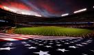 Matrosen breiten die amerikanische Flagge auf dem Baseballfeld des Arlington Stadions in Texas aus. Kurz danach holen die San Francisco Giants ihren ersten World Series-Titel seit 56 Jahren. Die Kalifornier setzen sich im fünften Finalspiel mit 3:1 gegen die Texas Rangers durch und entscheiden damit die Serie für sich. Foto: dpa
