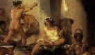 Casa de Locos - Irrenhaus heißt dieses Bild des spanischen Malers Francisco Goya. Bis ins 18. Jahrhundert hinein wurden Menschen, die sich deutlich anders benahmen als die breite Masse, einfach ins Tollhaus eingesperrt - Prostituierte, Bettler und eben auch Verrückte. Beaufsichtigt wurden sie häufig von Gefangenen, Folter war an der Tagesordnung - zumal man davon ausging, dass Wahnsinnige ohnehin nichts spüren. Foto: wikipedia