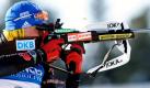Michael Greis aus Deutschland gibt beim 10-Kilometer Sprint der Männer bei den Biathlon-Weltmeisterschaften in Sibirien einen Schuss ab. Der Sportler gehört zu den WM-Favoriten. In der Mixed-Staffel konnte er eine Silbermedaille ergattern, heute geht es ins Einzelrennen. Foto: dapd