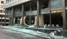 Ein zerstörtes Gebäude in der Innenstadt von Oslo. Foto: dpa