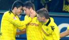 Am Ende erzielte Robert Lewandowski (Mitte) das Tor des Abends und bescherte Borussia Dortmund einen verdienten 1:0-Erfolg. Foto: dpa