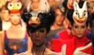 Models wear creations of Mexico's designer Malafacha at the Mercedes Benz DFashion show in Mexico City, Monday, Oct. 25, 2010. (AP Photo/Eduardo Verdugo) Foto: ap