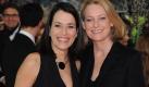 Privat ist Anne Will mit der Kommunikationswissenschaftlerin Miriam Meckel liiert. Hier sind die beiden bei der Premiere des Kinofilms True Grit Anfang Februar 2011 zu sehen. Zu der Beziehung bekannten sich die beiden erfolgreichen Frauen nach jahrelangem Schweigen 2007 in der Bild-Zeitung.
  Foto: dapd