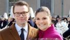 Kronprinzessin Victoria und ihr Verlobter Daniel Westling in Stockholm. Foto: dpa