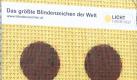 Anlässlich des Welttags des Augenlichts wurde am Stephansdom in Wien das größte Blindenzeichen der Welt enthüllt. Mit der Aktion sammelt die Hilfsorganisation «Licht für die Welt» Spenden für blinde und behinderte Menschen. Foto: dapd
