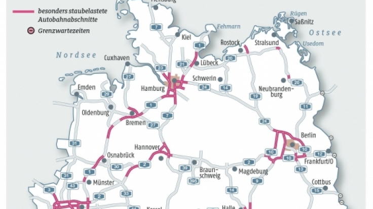 Hier sieht der ADAC Stauschwerpunkte.