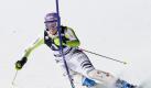 Maria Höfl-Riesch liegt beim Slalom in Flachau nach dem ersten Durchgang auf dem dritten Platz. Foto: Sandro Zangrando Foto: dpa