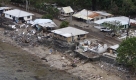 Die Häuser des Dorfes A'uma auf Samoa wurden vom Wasser weggerissen. Foto: ap