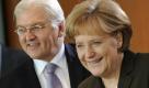 Frank-Walter Steinmeier (SPD) und Angela Merkel (CDU) Foto: dpa