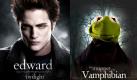 Auf den Postern zum neuen Muppets-Film «Die Muppets» parodieren Kermit, Miss Piggy und Rowlf die Stars der Twilight-Saga. «Die Muppets» kehren mit ihrem neuen Abenteuer am 19. Januar in die deutschen Kinos zurück. Foto: dapd