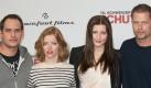 Moritz Bleibtreu (l-r), Karoline Schuch, Luna und Til Schweiger stellen «Schutzengel» in Berlin vor. Foto: Jörg Carstensen Foto: dpa