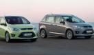 Der Ford C-MAX (links) hat ab sofort einen großen Bruder mit sieben Sitzen und Schiebetüren an seiner Seite: den Grand C-MAX (rechts). Foto: ford