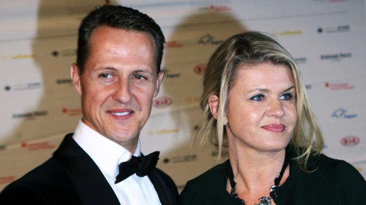 Formel-1-Rennfahrer Michael Schumacher und seine Frau Corinna.