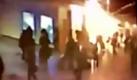 Das Fernsehbild der Detonation auf dem  Moskauer Flughafen Domodedowo. Laut Ermittler soll ein 20-Jähriger den Moskauer Terroranschlag begangen haben. Foto: dpa